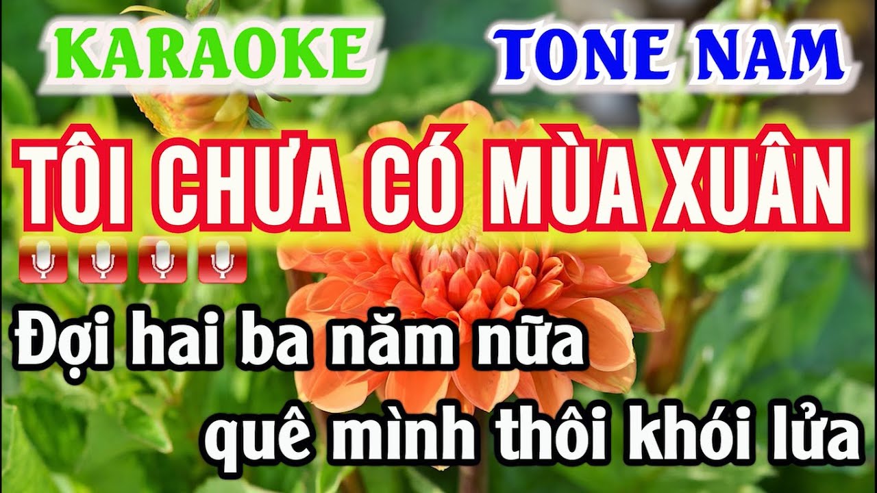 KARAOKE TÔI CHƯA CÓ MÙA XUÂN TONE NAM NHẠC SỐNG | Cường 64 | Đợi hai ba năm nữa...