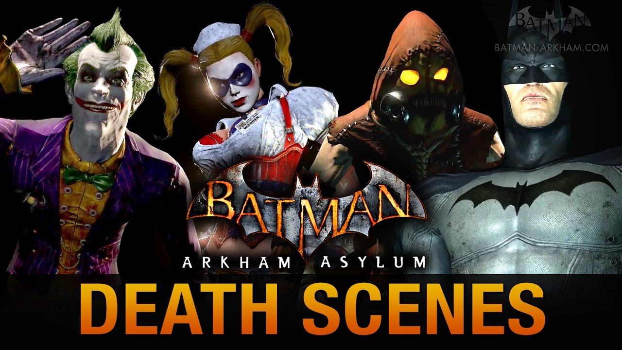 Batman: Return to Arkham Asylum - All Game Over Death Scenes