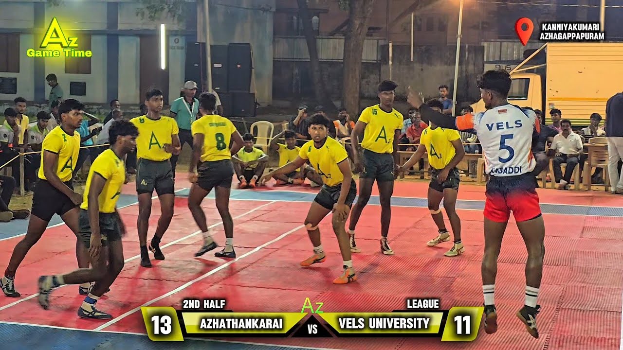 அனல் பறக்கும் ஆட்டம் 🔥💯📈AZHATHANKARAI VS VELS UNIVERSITY SELAM  ...#kabaddimatch #tamilnadu 