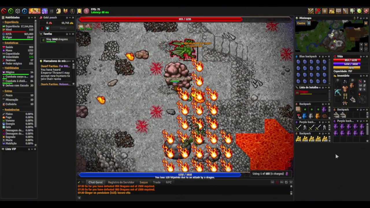 Dia 22 do RP no Pendulum - Free Account - Jogando 1 hora por dia. Medivia.Online