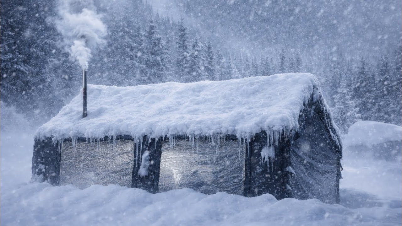 СНЕГ ПАДАЛ ВСЮ НОЧЬ ❄️ УЮТ В ПАЛАТКЕ