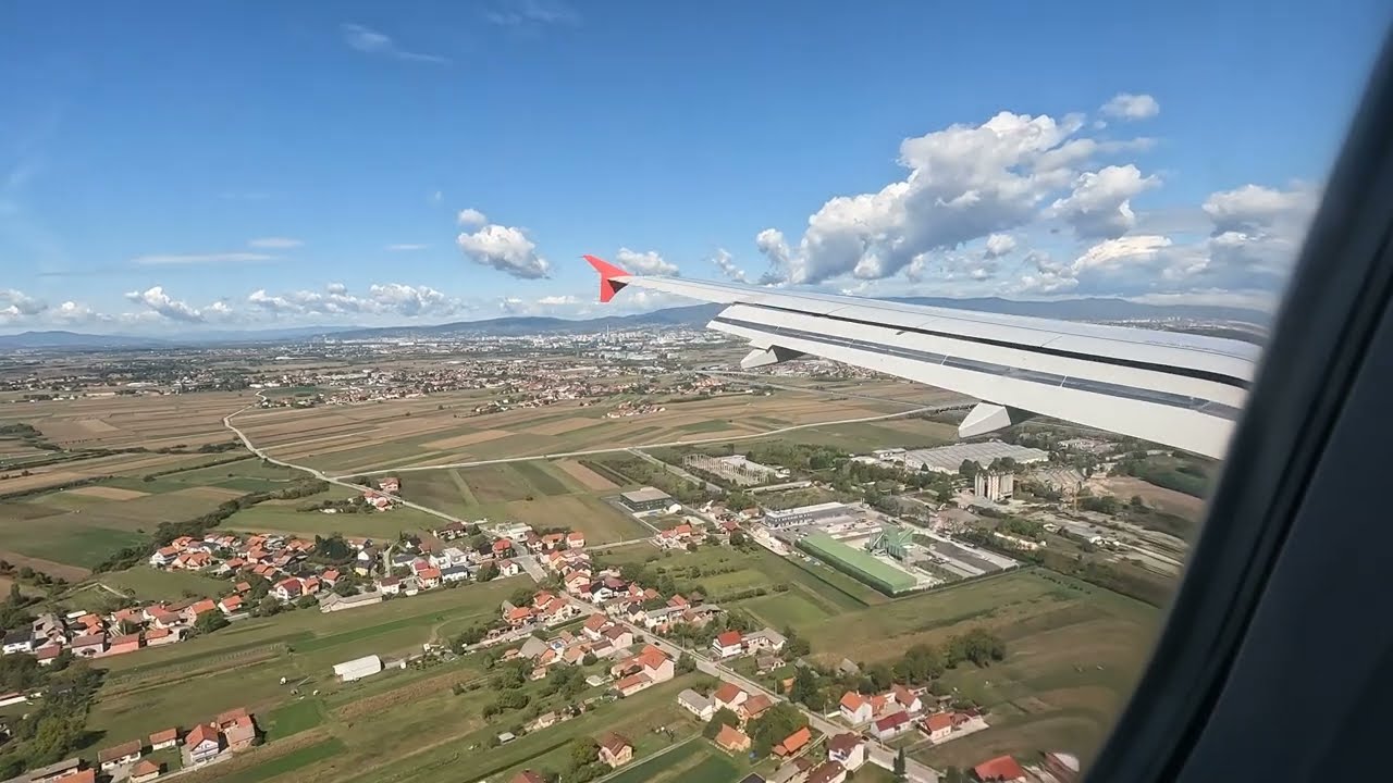 Landing in ZAGREB Airport CROATIA 🇭🇷  [5K ULTRA HD]