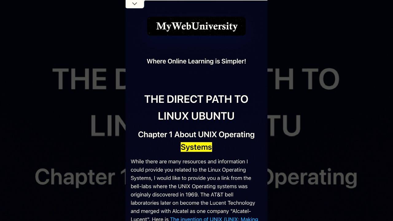 Chapter 1 About UNIX & LINUX Operating Systems ( Learn Linux Using Your Browser)  #pdf  #learnlinux