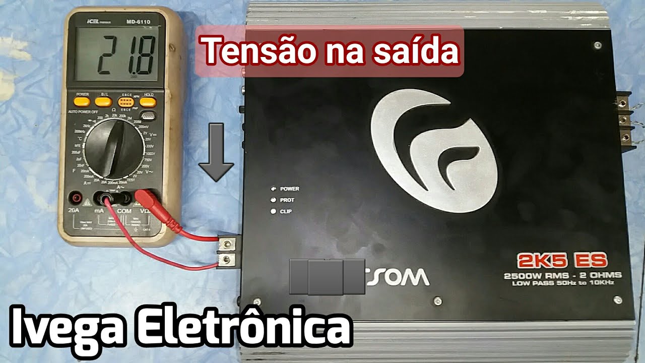 Stetsom 2K5 , tensão na saída do alto falante.