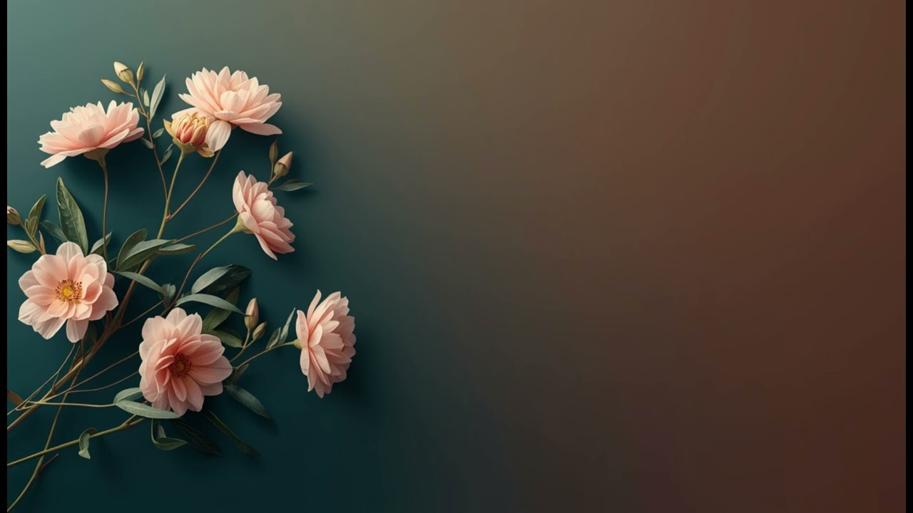 Art Frame TV | Floral Still Life Painting | Pink  Elegant 1 Hour Loop