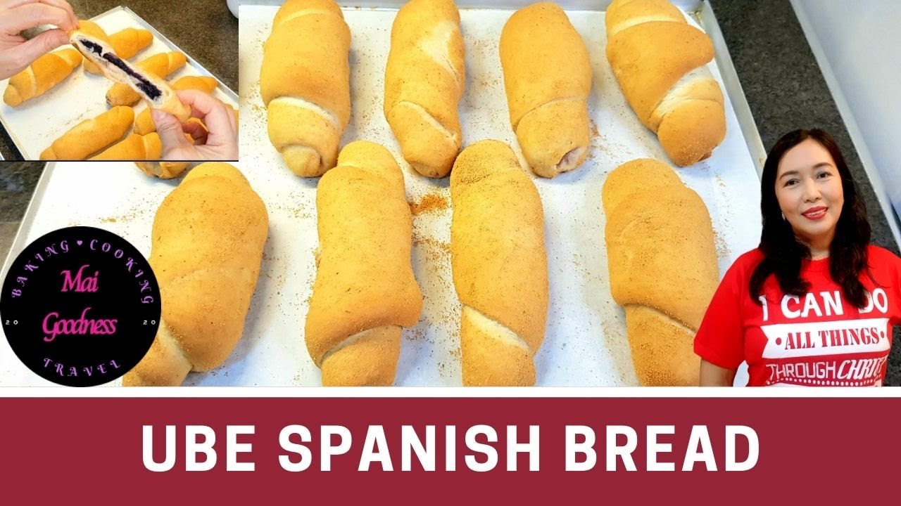 Spanish Bread by Mai Goodness w/ Ube Fillings | Soft & Tasty Pinoy Bread | Purple Yam Bread