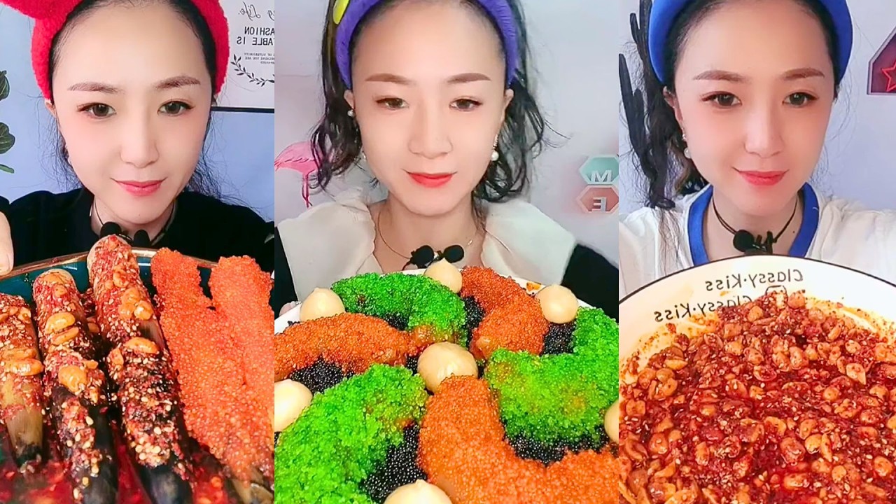 Satisfying Eating Sounds with Colorful ASMR Crunchy Mukbang Compilation #271