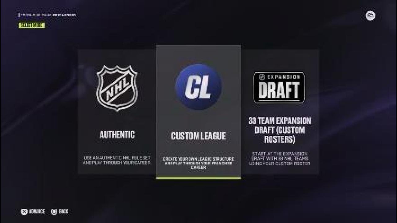 NHL24 Custom League Setup & Fantasy Draft
