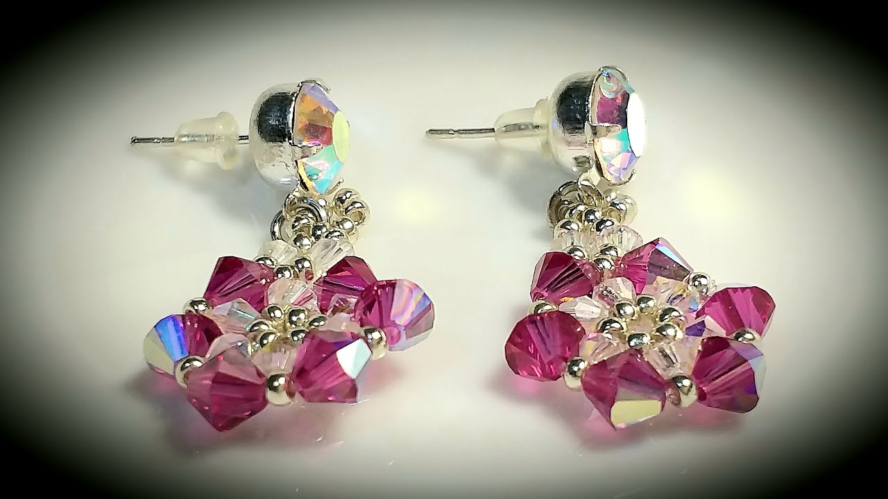 Lindos Aros de Cristal y Mostacillas...Clase #433!!!