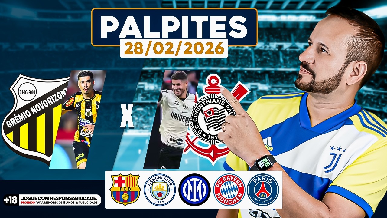 PALPITES DE FUTEBOL SABADO 28 02 2026 ✅✅✅