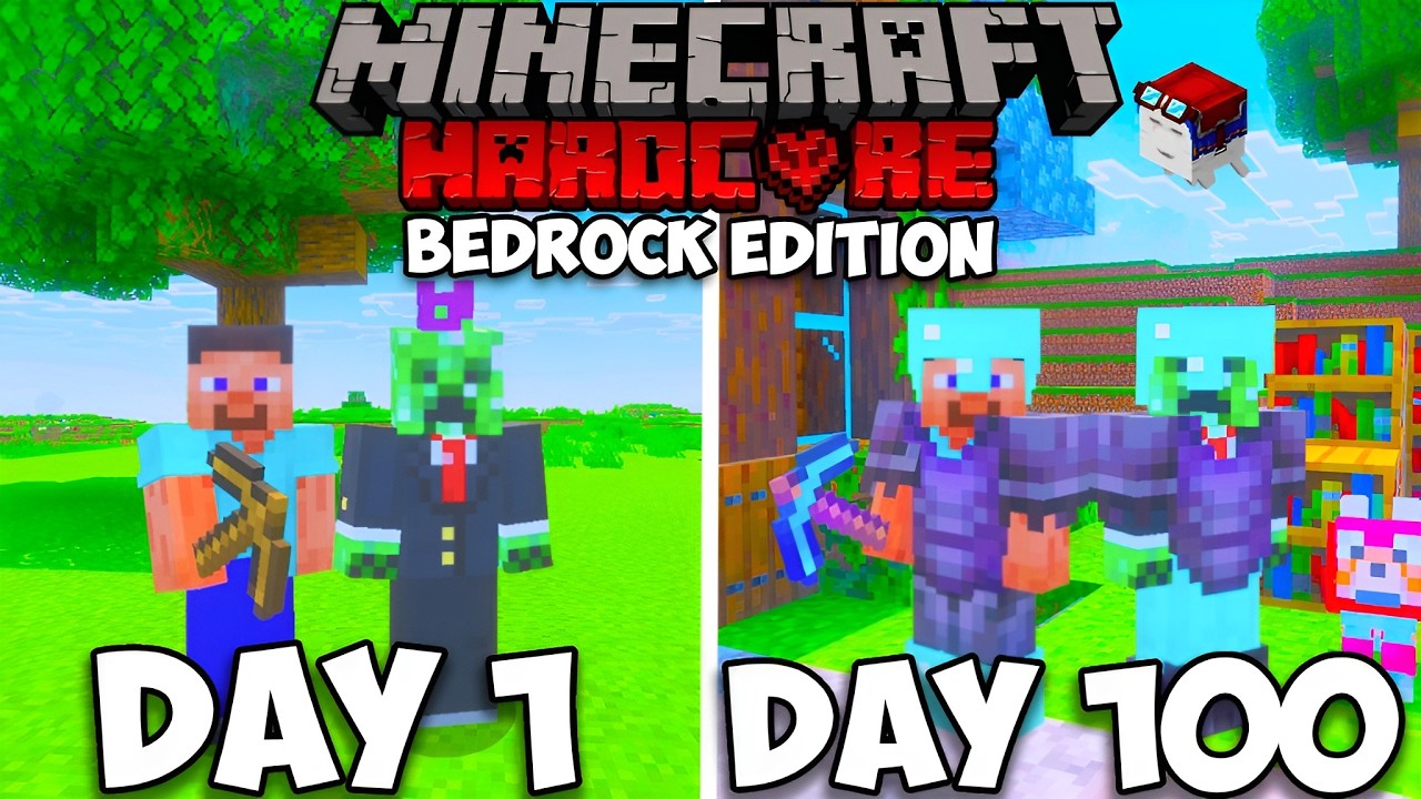 100 Days in Minecraft Bedrock Edition Hardcore... DUOS!