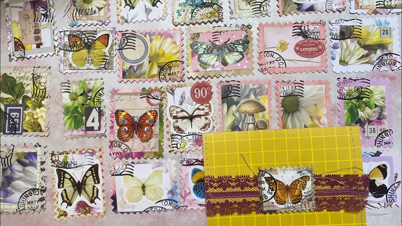 faux postage stamps /  scrap buster