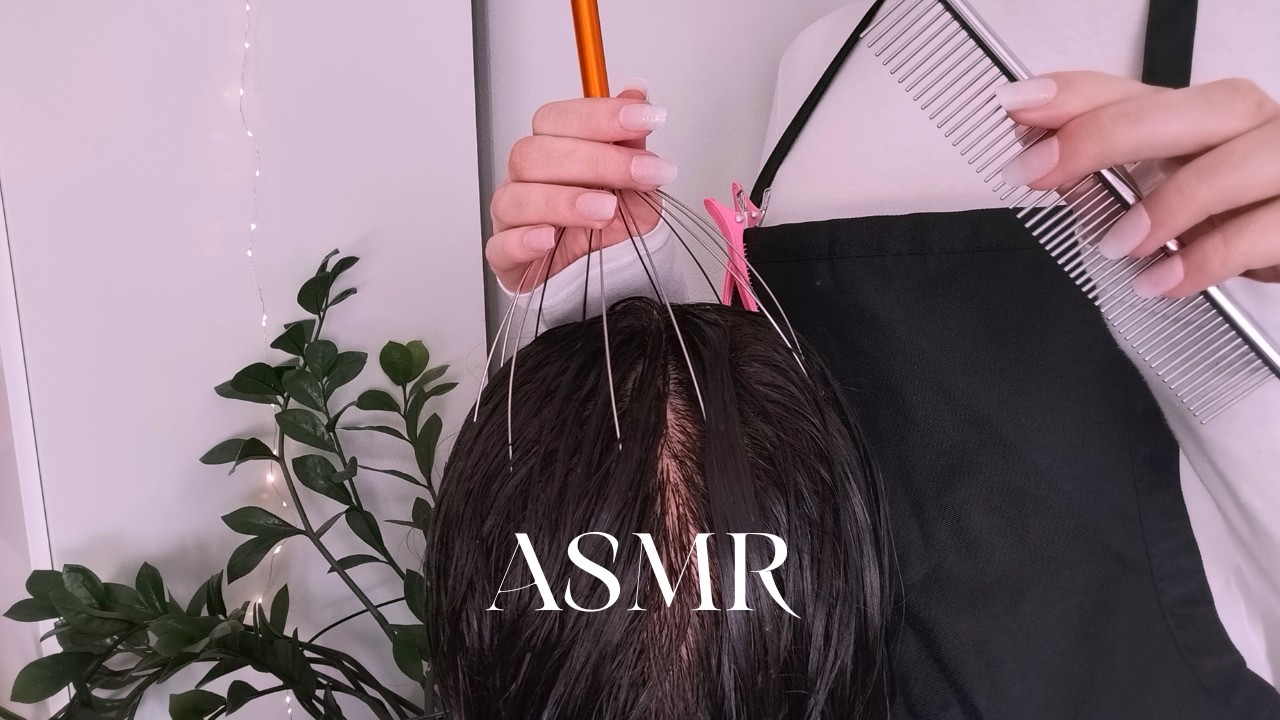 ASMR/ Hair Play, Hair Washing, Brushing, Scalp Massage and more for Deep Relaxation (No Talking)