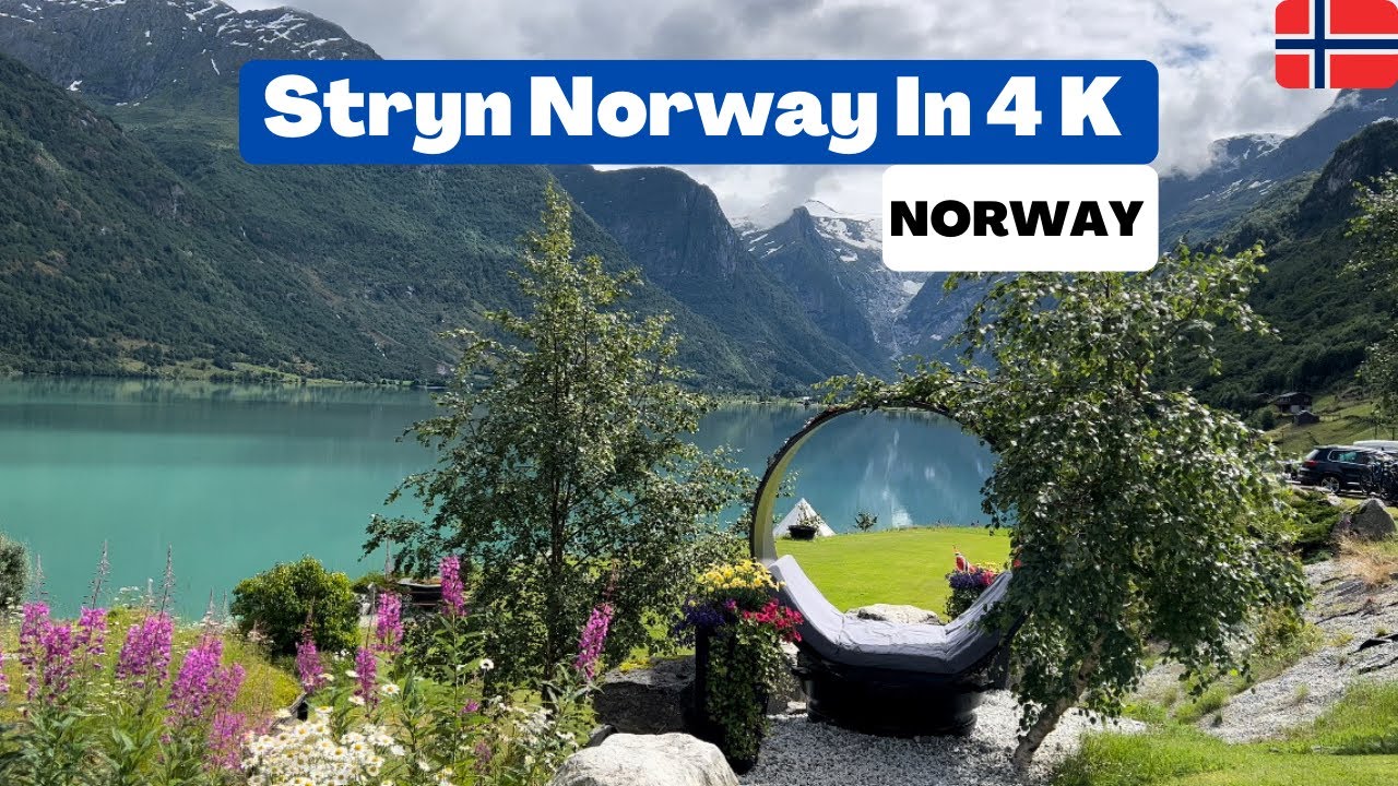 Стрин, Норвегия 🇳🇴 - июль 2022 г. - пешеходная экскурсия 4K60fps-HDR