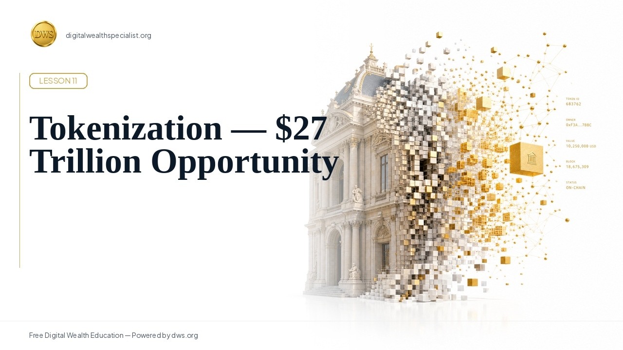 Lesson 11 | Tokenization &mdash; How It Will Change the World | Digital Wealth Specialist Australia