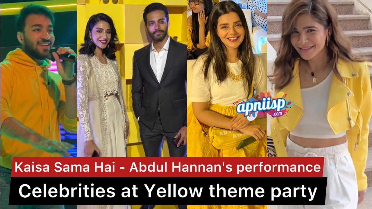 Abdul Hannan, Ayesha Omar, Srha Asgr, Ramsha Khan, Wahaj Ali and other celebrities at Yellow Party