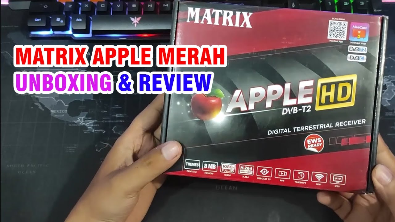 STB DVB-T2 MATRIX APPLE MERAH✅