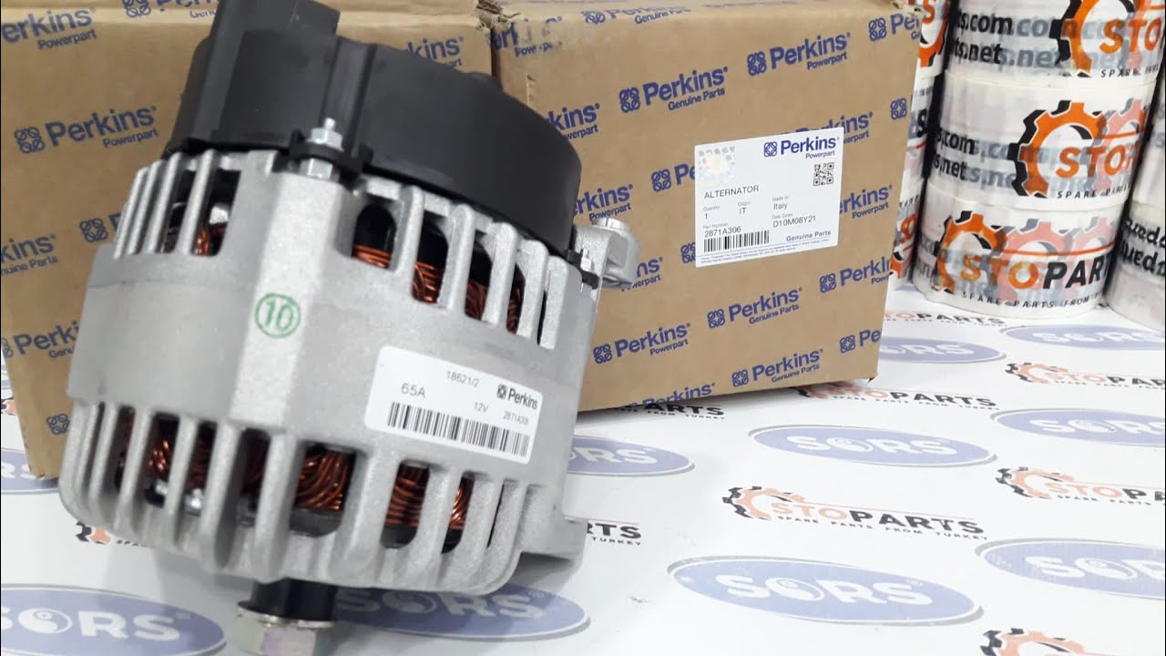 ALTERNATOR 2871A306 ENGINE PERKINS (12V, 65A) | ГЕНЕРАТОР ДВИГАТЕЛЯ ПЕРКИНС 2871A306 (12 вольт, 65А)