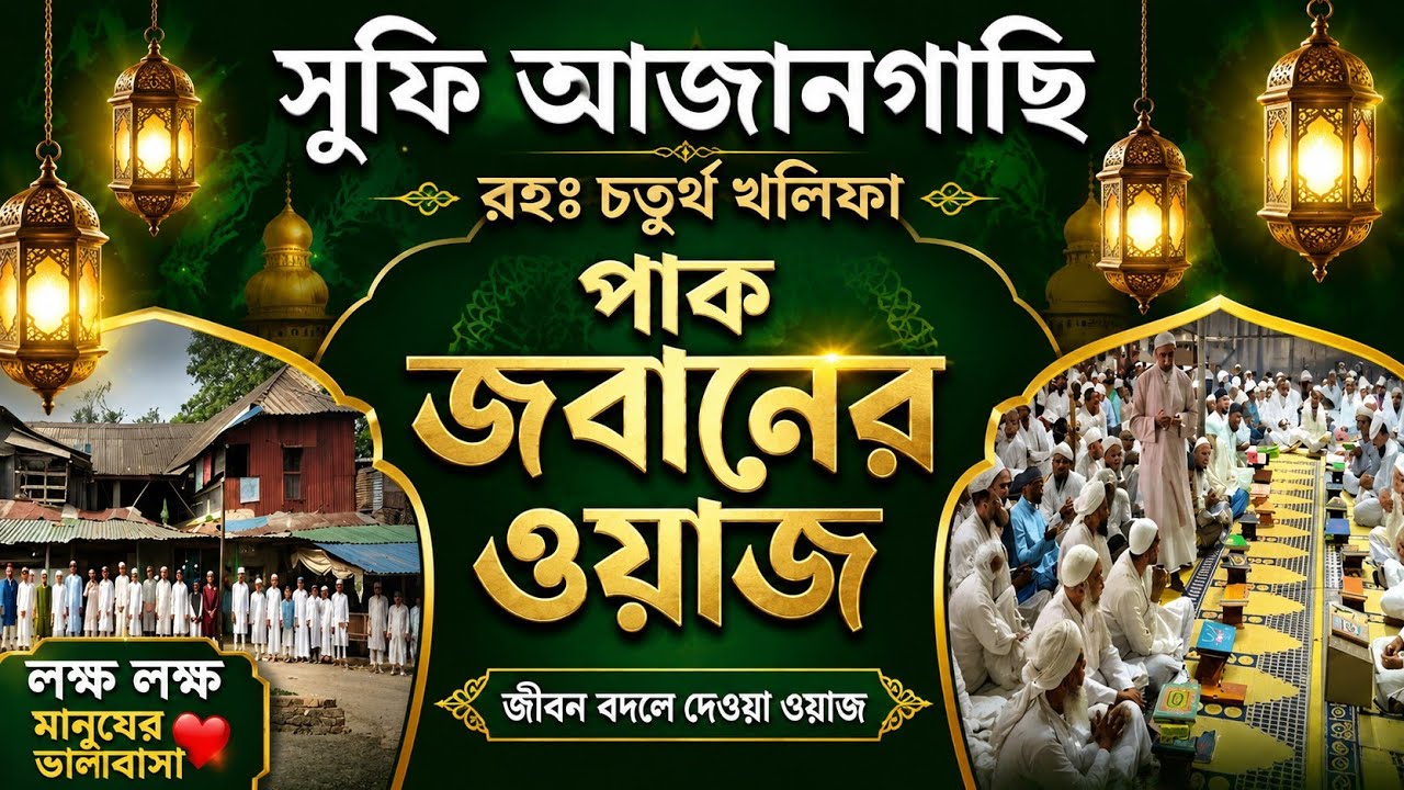 সুফি আজানগাছি রহঃ চতুর্থ খলিফা পাক জবানের ওয়াজ। Hojrot Ajangachi Rh @HAQQANIANJUMAN #bayan #ওয়াজ
