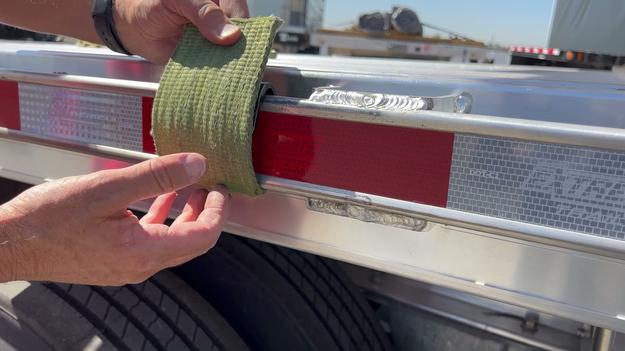 How to properly secure a nylon strap to an Extreme Aluminum Trailer