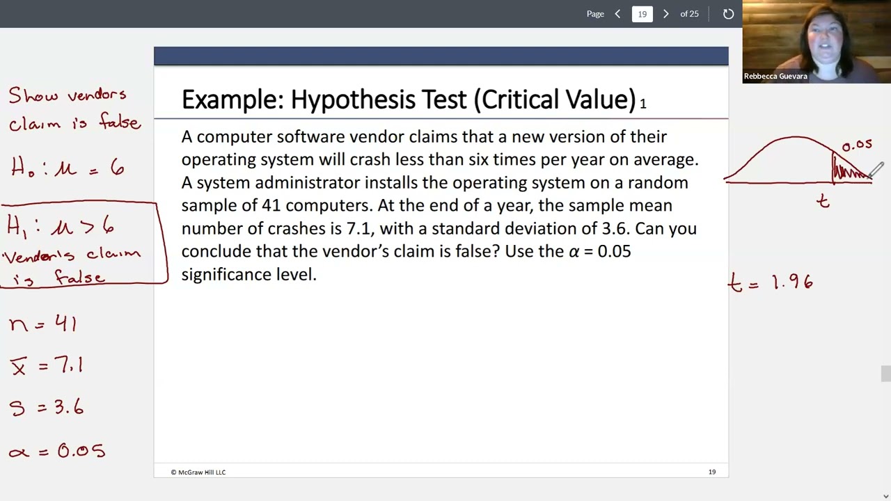 Navidi Stats: Section 9.3 - Critical Value Test was Sigma is Unknown