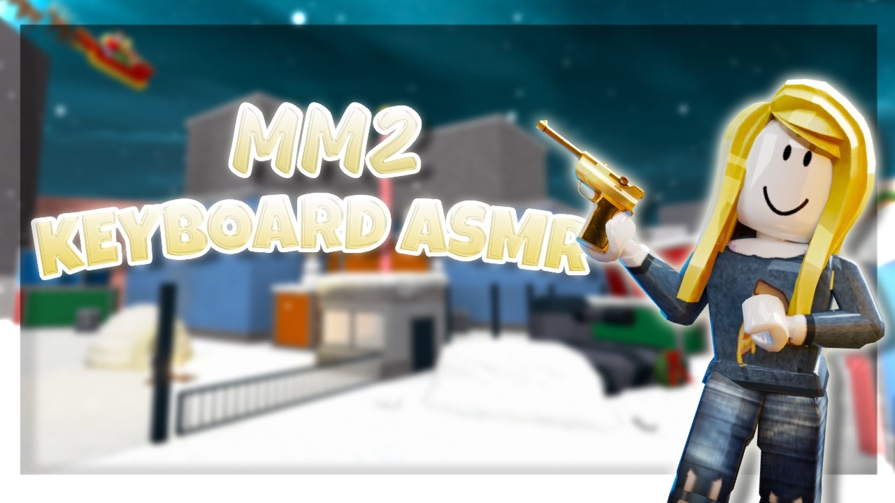 Playing MM2 with 2 CREAMY keyboard ASMR💛 || Murder Mystery 2