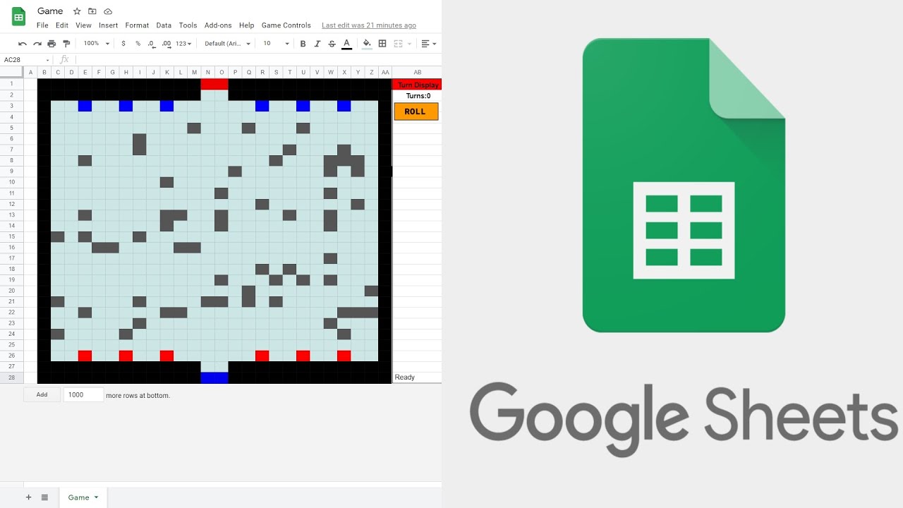 Game Made In Google Sheets
