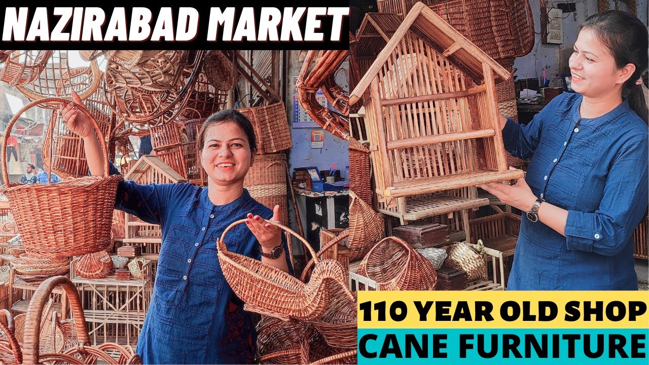 Cheapest Bamboo Furniture | Cane furniture | Nazirabad Lucknow | Cane Furniture Market Lucknow V-145