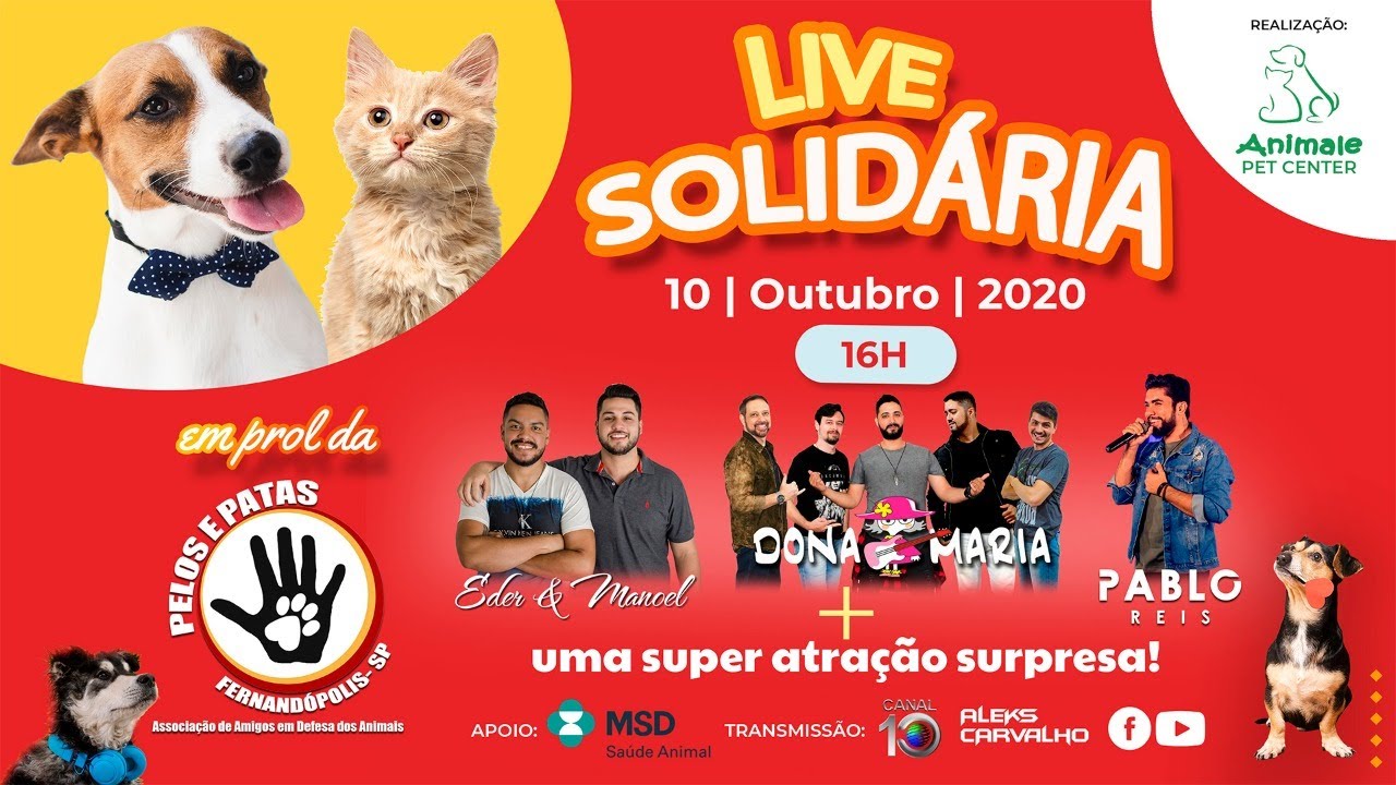 Live Solidária Pelos e Patas Fernandópolis/SP