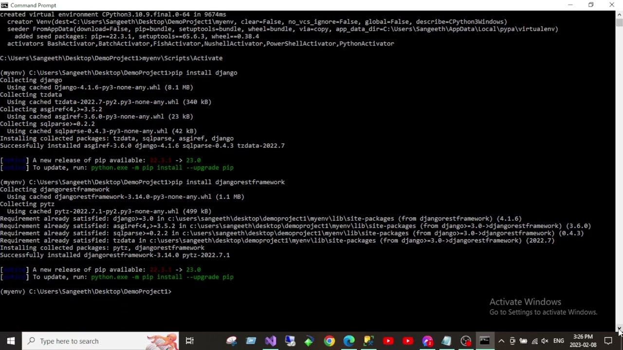 Create Django Project in Fastest Way (Only Use CMD)