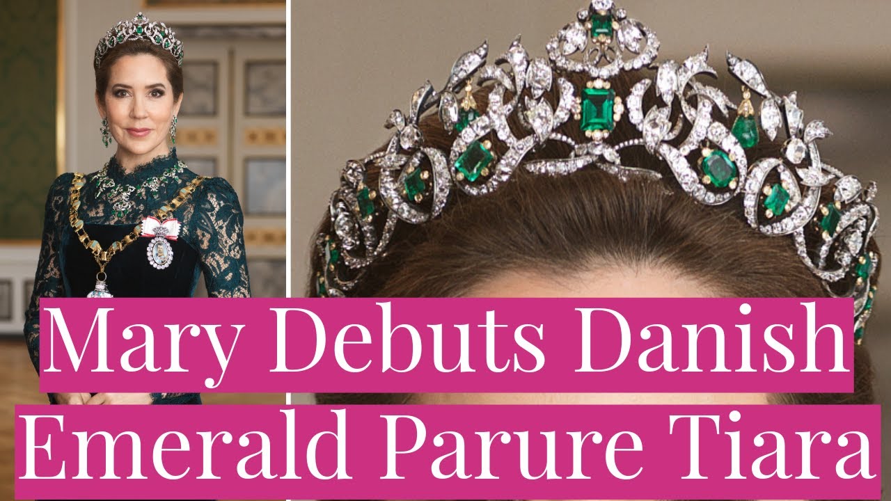 Queen Mary Wears Danish Emerald Parure Tiara for the First Time, History of this Danish Crown Jewel