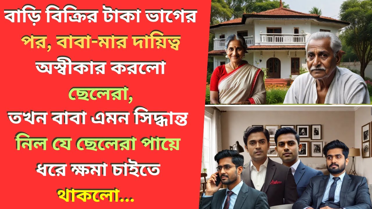 সম্পত্তির ভাগের পর, বাবা-মার দায়িত্ব অস্বীকার করলে, বাবা এমন কি করলো যে ছেলেরা ক্ষমা চাইতে থাকলো ?