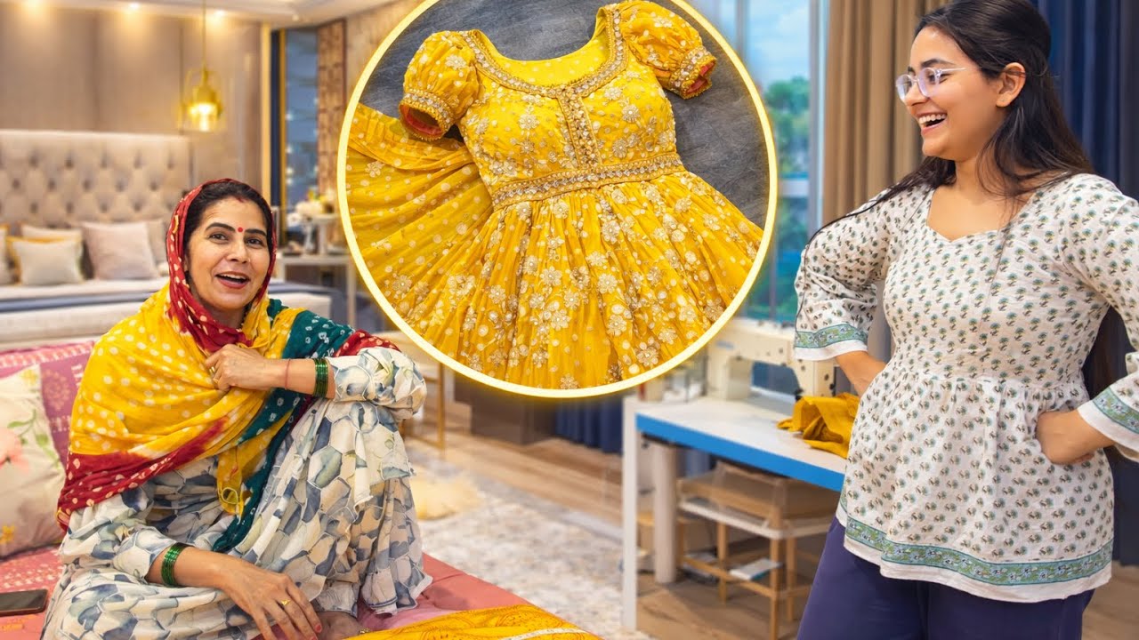 हल्दी के लिए की dress तैयार 😍 होली स्पेशल कलरफुल समोसे और गुलाब जामुन बनाए😋