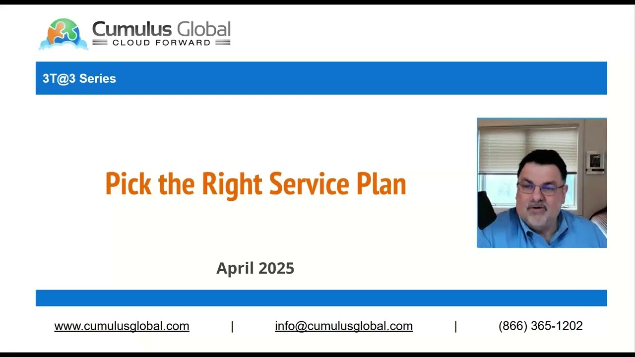 Pick the Right IT Service Plan (3T@3 Series - Apr 2025)