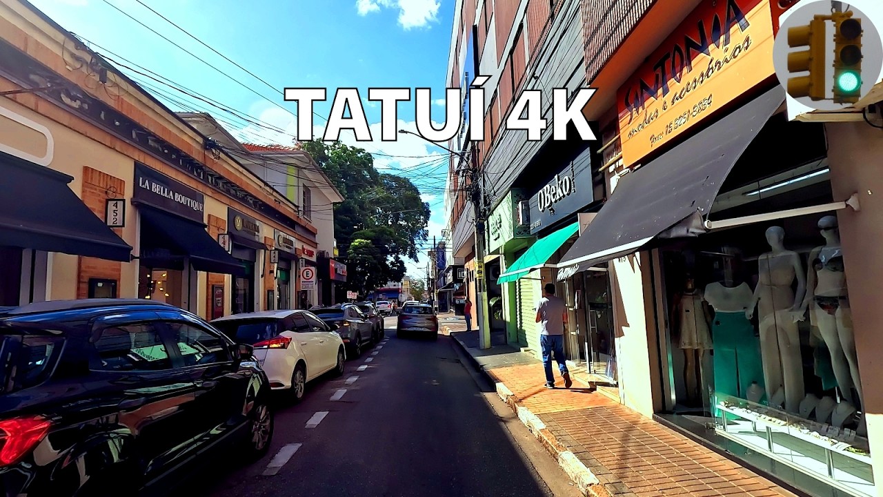CAPITAL da MÚSICA e TERRA dos DOCES - DIRIGINDO no CENTRO de TATUÍ SP BRASIL 4K v1