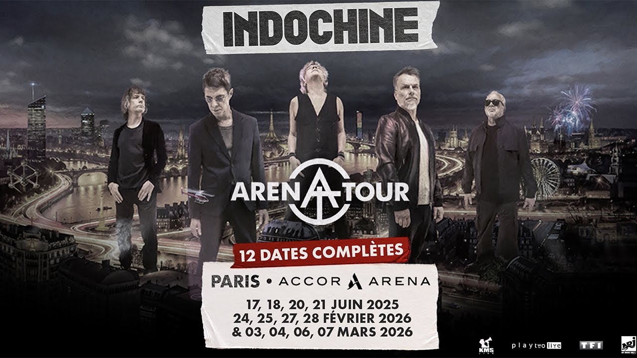 Indochine Arena Tour, le concert évènement ! le 4 mars à 21h25 sur TMC !