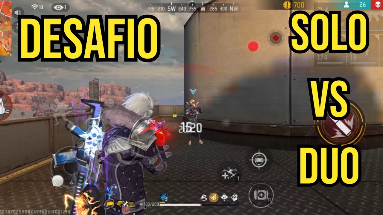 DESAFIO SOLO vs DUO - SERÁ QUE CONSEGUI ? #freefire