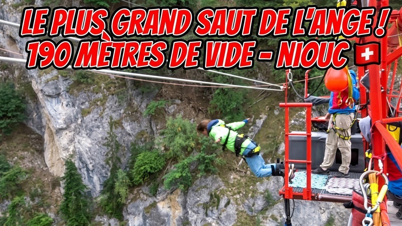 Saut &agrave; l'&eacute;lastique &agrave; Niouc   - Bungee jumping at Niouc
