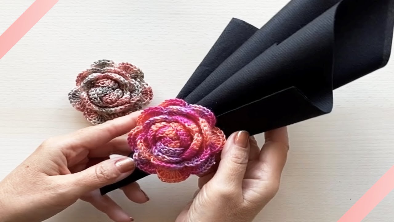 SERVILLETERO ROSA A CROCHET | TUTORIAL PASO A PASO