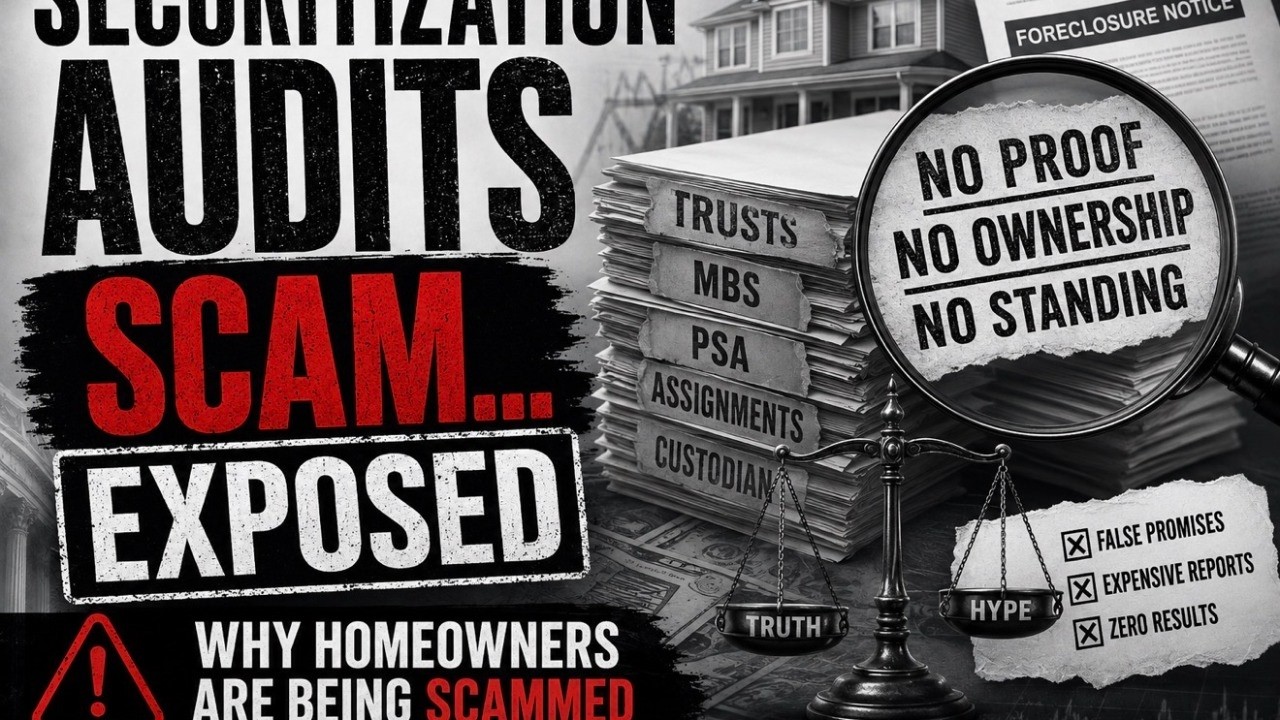 ⚠️Securitization Audits Scam...EXPOSED | Why Homeowners Are Being Scammed🚨