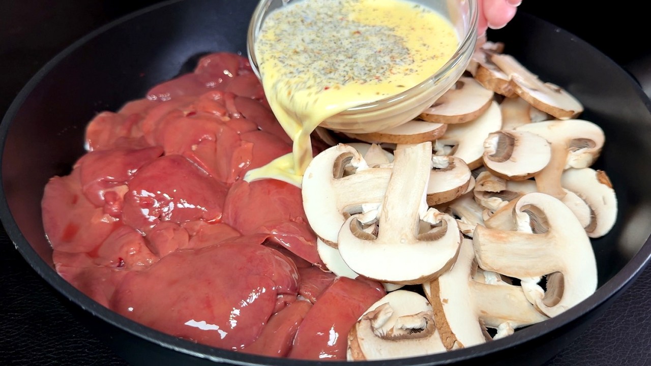 ❗️ Идеальный рецепт куриной печени с грибами! Немногие готовят так.