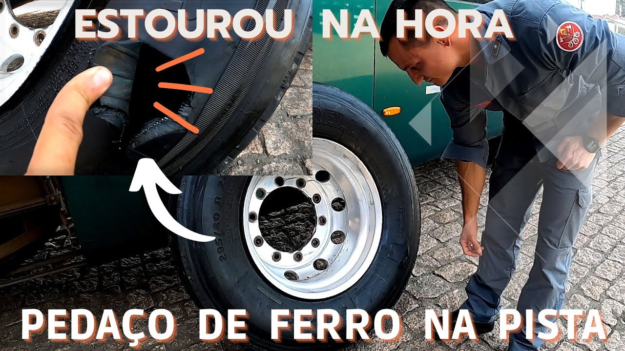 ESTOUROU  O  PNEU  DO ÔNIBUS