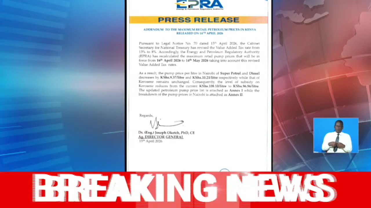 BREAKING: EPRA Reduces Fuel Prices
