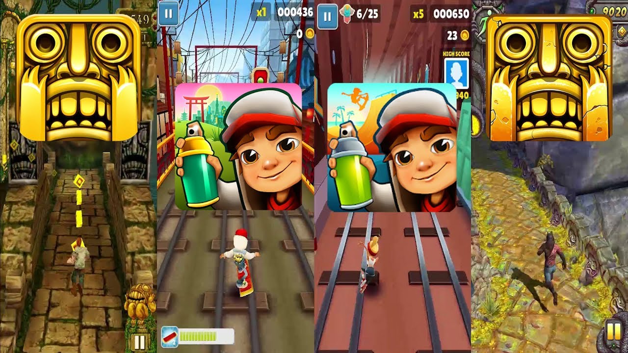 Temple Run Vs Subway Surfers Beijing Vs Subway Surfers Venice Beach vs Temple Run 2 Sky Summit