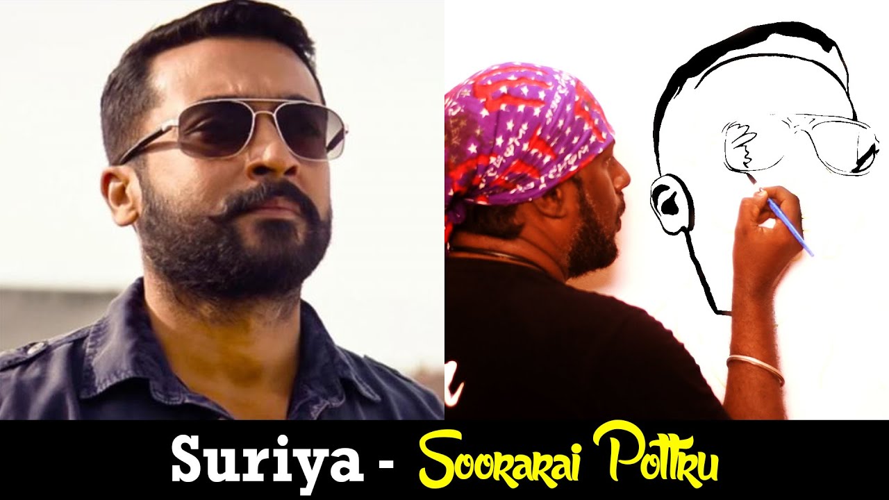 How to Draw Soorarai Pottru Suriya | Indian film Actor - Udhaya Speed Painting