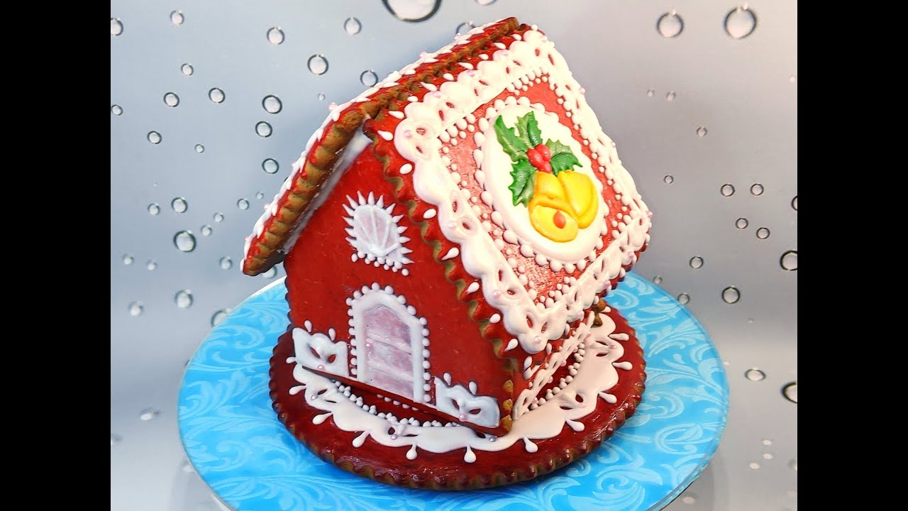 🏠НОВОГОДНИЙ ПРЯНИЧНЫЙ ДОМИК!!!🎄Размеры, сборка и роспись! Рецепт КРАСНОГО ЛАКА для покрытия деталей!