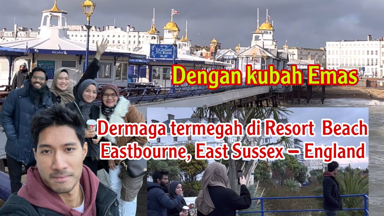 Baru seminggu  selesai menikah pengantin baru ajak emaknya liburan ke kota Eastbourne, England.