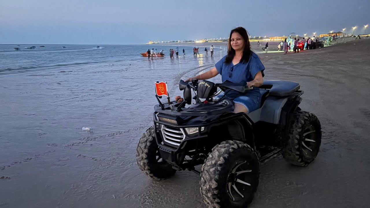 🌊 Beach Fun in dwarkadhish Gujarat// Beautiful Sunset & Camel Ride💖#dailyvlog#beachlife#dwarkadhish✨