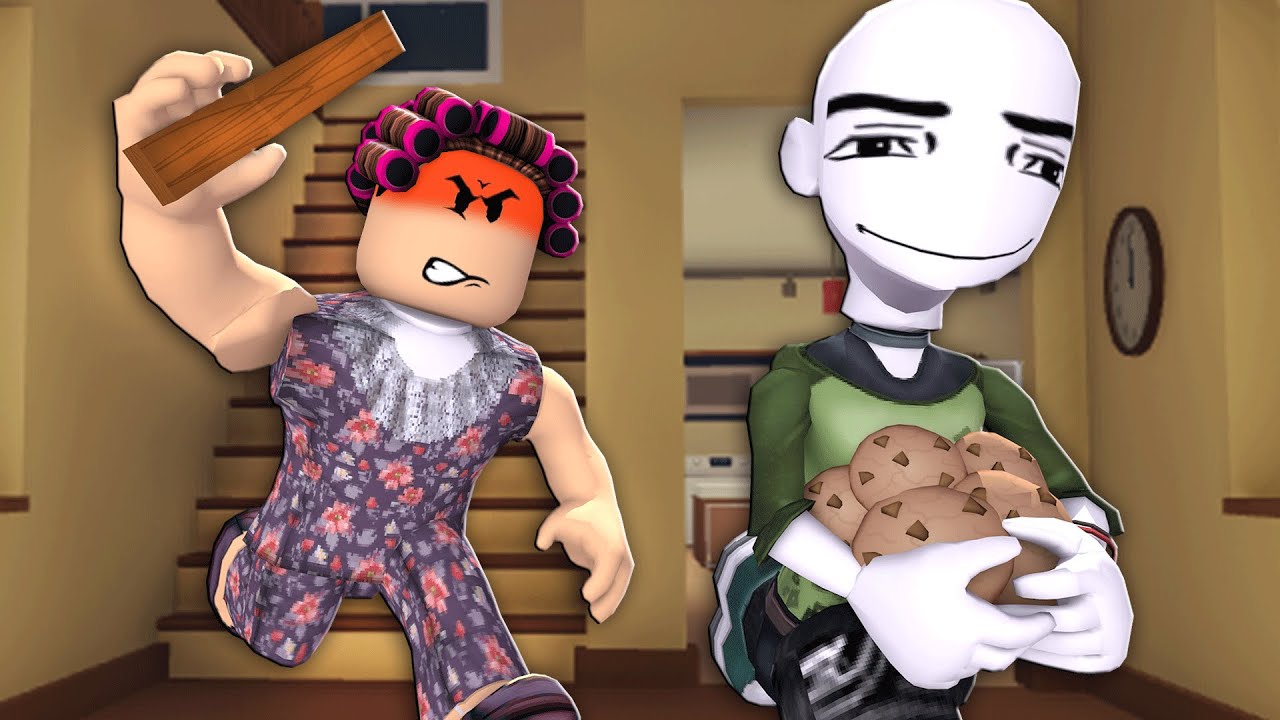 ROUBANDO BISCOITOS DE UMA VELHA NO ROBLOX KKKKKKKKKKKKKK