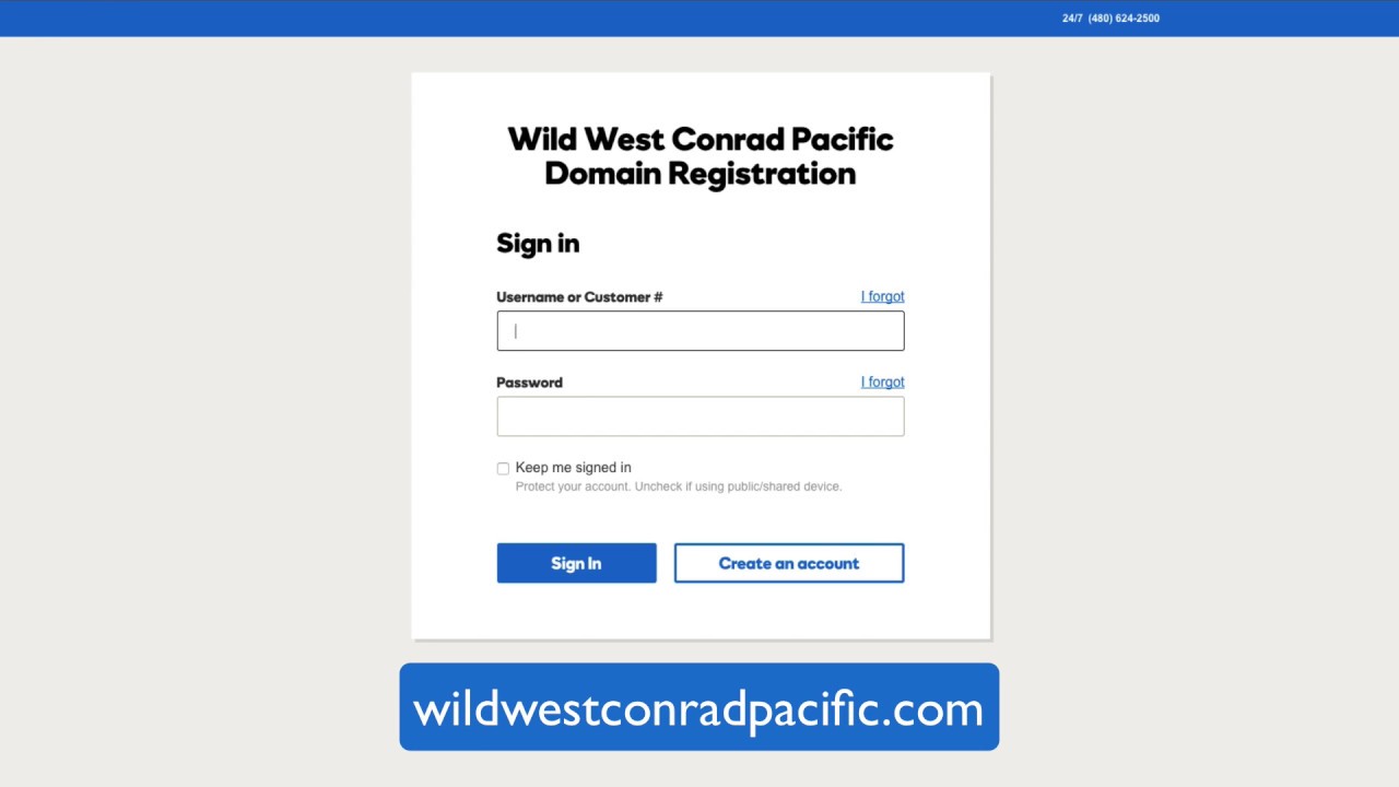 Wild West Conrad Pacific Domain Registration